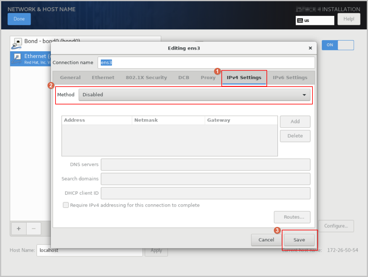 禁用 IPv4